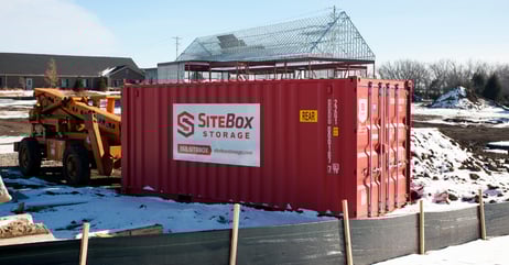 Construction site storage containers