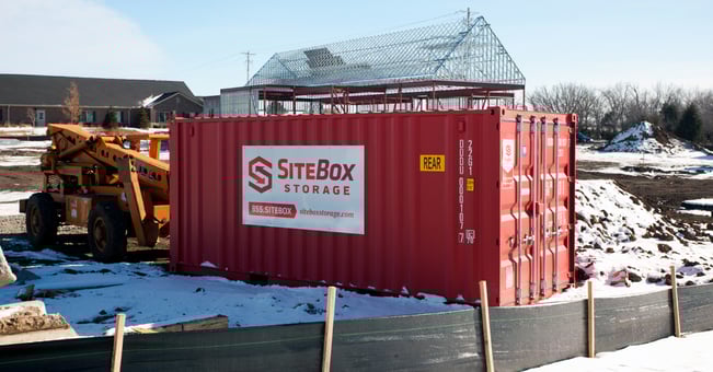 Construction site storage containers