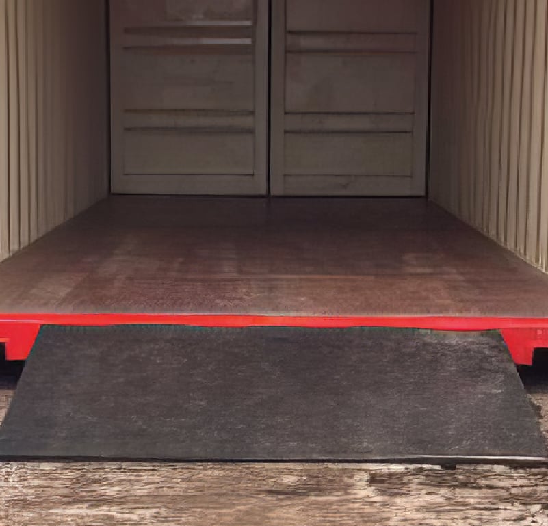 When organizing a jobsite storage container, ramps make loading and unloading easy. 