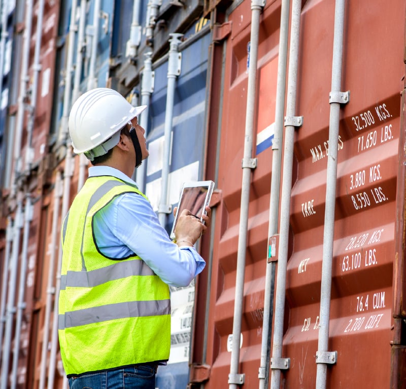 inspecting secure used containers