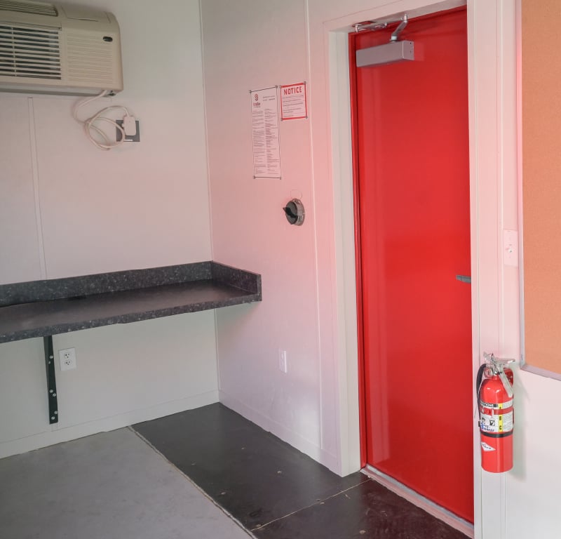 sitebox storage interior office on jobsite