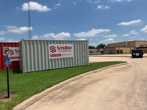 sitebox storage units at high school for school storage