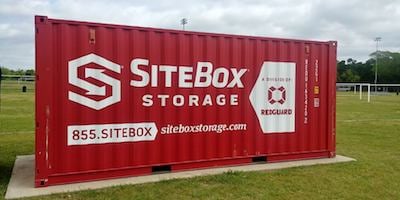 This container is portable storage for Dallas Youth Sports